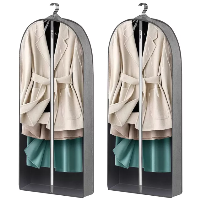 Full Closed Garment Bags Protector Closet Suit Hanging Clothes Dust Proof