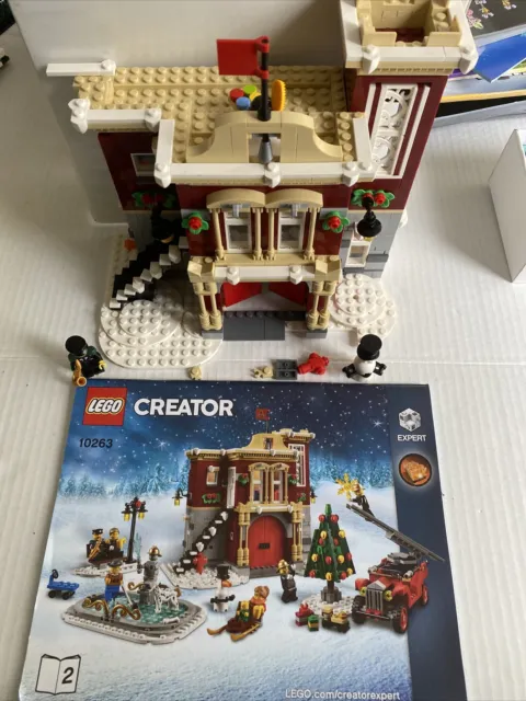 Lego Creator Expert WINTER VILLAGE Fire Station 10263 W/instructions Incomplete