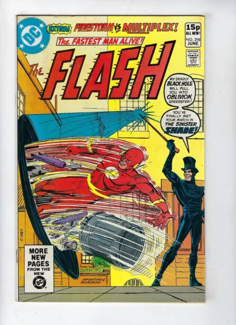 The Flash # 298 DC Comics Sinister Shade app Firestorm Back-up Story Jun 1981 VF