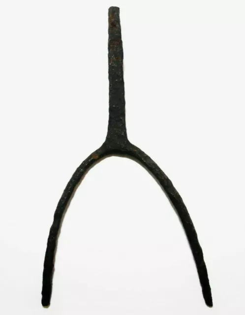 Mid-Late 19Th C American Antique Hand Forged Iron, 2 Curved Tine Eel Spear Head 3