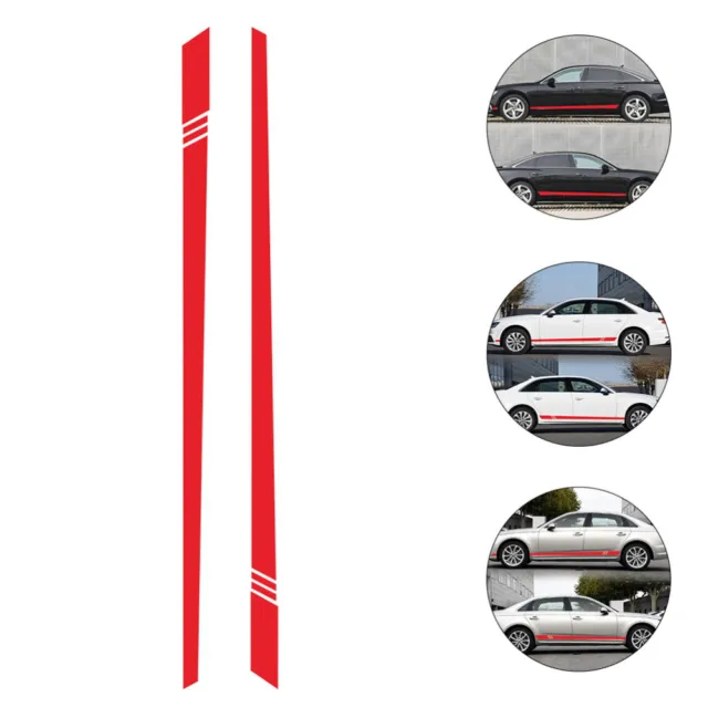 2 pz adesivi corpo veicolo decalcomanie auto strisce emblema auto applicazione laterale