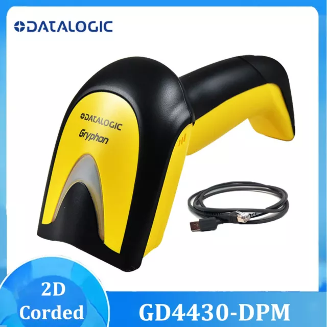 Datalogic Gryphon GD4430-DPM 1D/2D Wired Handheld Barcode Scanner With USB Cable