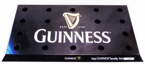 Guinness Bar Drip Tray Black Metal Top Plastic tray 42 x 24cm (17"x 9.5") Runner