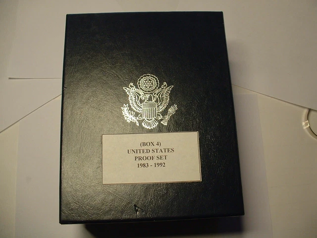 1983-1992 U.s. Mint Proof Sets Housed In U.s. Mint Custom Box! Pristine!