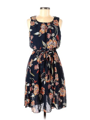 Kate and Lily Women Blue Casual Dress 6 Petites