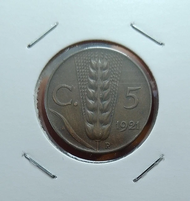 VITTORIO EMANUELE III - 5 Centesimi "Spiga" 1921 (3)