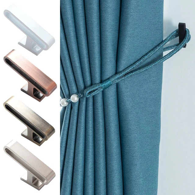 Practical Hold Curtain Holder Wall Hanger Mounted Metal Hooks Curtain Holdback