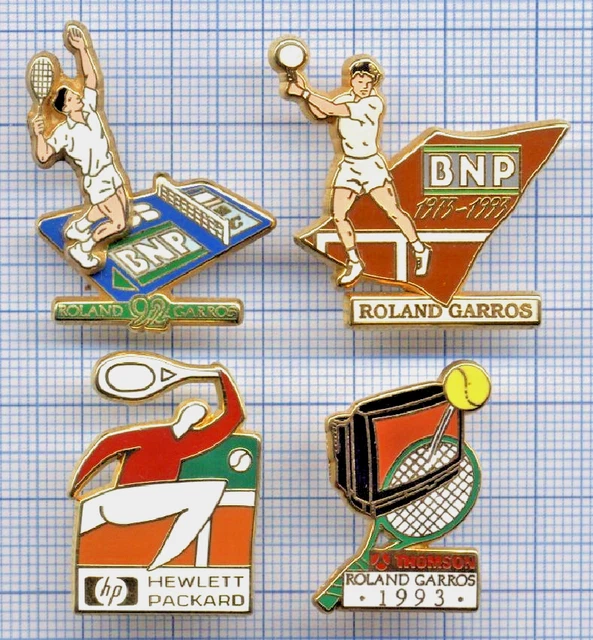 Rolland Garros 1973 / 1993 BNP Pins Arthus Bertrand Double