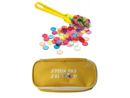 Kit Loto Bingo 3-en-1 Vert – Trousse + Bâton Magnétique + 100 Pions Aimantés, Idéal Soirée Loto