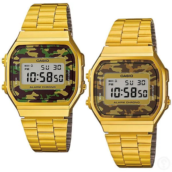 Casio Vintage Gold Camouflage Retro Classic Watch A168WEGC-5EF / A168WEGC-3EF