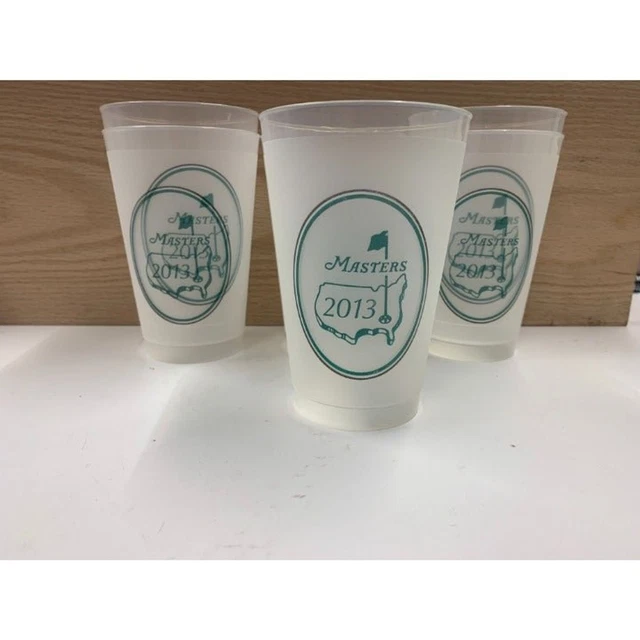 Lot of 5 Official Masters Plastic Reusable Cups Frosted Year 2013
