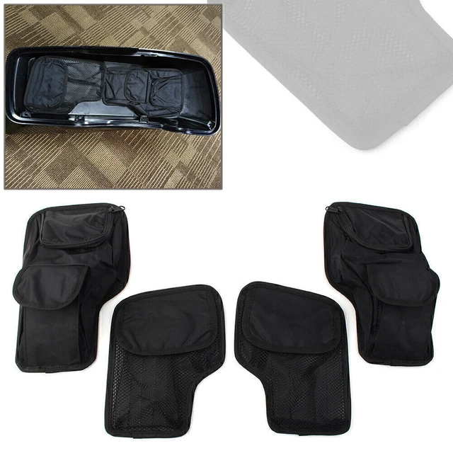 1 Set Hard Saddle Bags Trunk Wall Organizer Bag For Harley Electra Glide 1996-UP