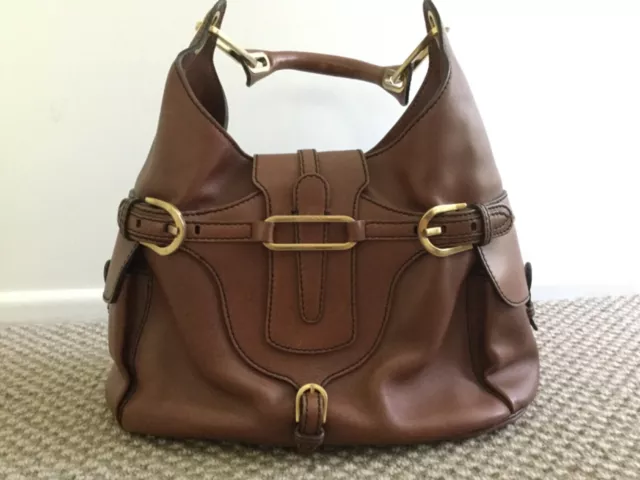 JIMMY CHOO Brown leather bag hobo shoulder bag