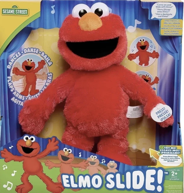 SESAME STREET ELMO Slide Plush, Officially Licensed Kids Toys Brand New