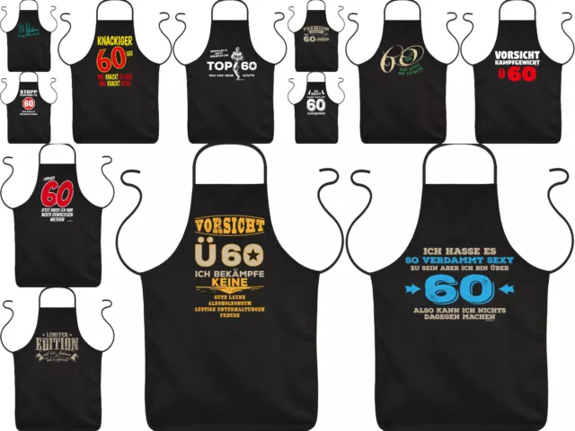 GESCHENK ZUM 60.GEBURTSTAG Grillschürze Fun Kochschürze coole Sprüche
