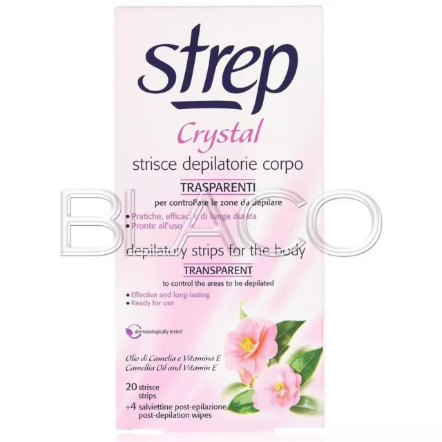 Strep Strisce Depilatorie Cristal Epilazione Corpo - Conf 20P