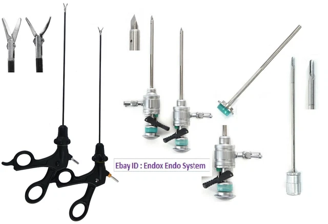 Aiguille Support Laparoscopique Pédiatrique Endo 3 Mm - Longueurs 20, 24, 28 Cm, Droite, Neuf, Fabriqué Au Royaume-Uni
