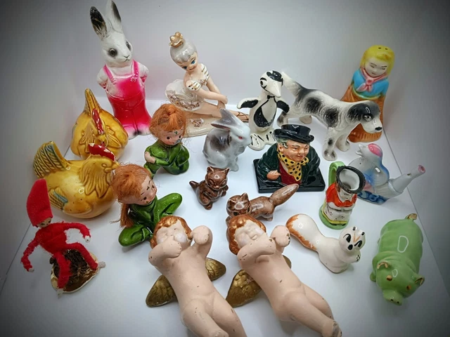 Vintage Figurine Lot*Japan* Occupied*England-Chalkware Porcelain TobyBallet*Fox