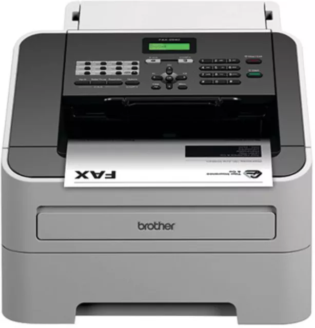 Brother FAX-2840 High-Speed Laser Fax Machine White FAX2840ZU1