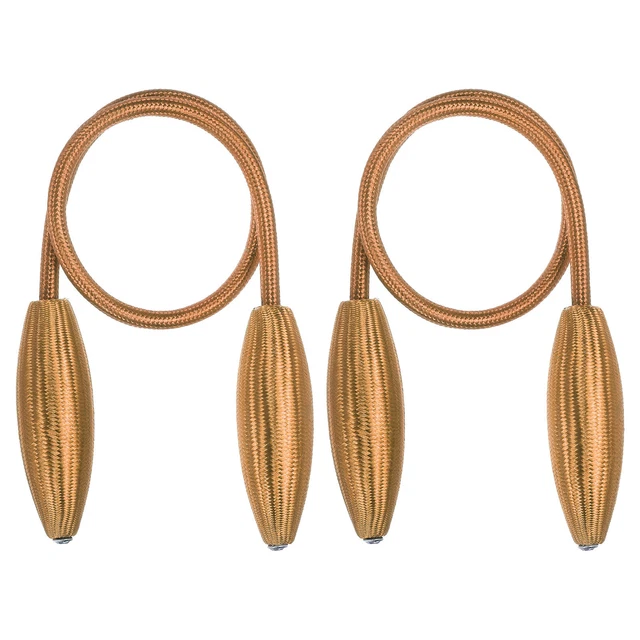 2Pcs Curtain Tiebacks Clips Decorative Window Drape Twist Tie Backs, Orange