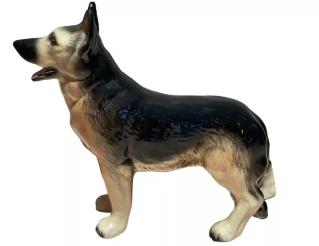 GERMAN SHEPHERD Alsatian Dog Ornament COOPER CRAFT Original Sticker Vtg (4