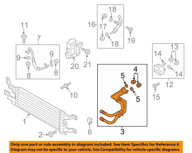 FORD OEM 1320 Fusion,MKZ Cooling Trans Oil CoolerCooler Pipe