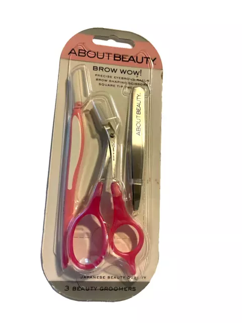 About Beauty Brow Wow Groomers Set - 3 Piezas - Navaja, Tijeras, Pinzas NUEVO