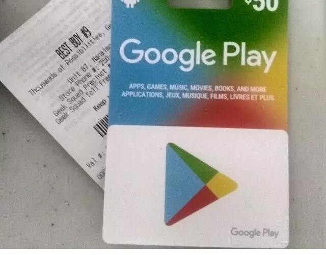 Google Play * Brand New Collectible Gift Card w/Backer No Value * AJH