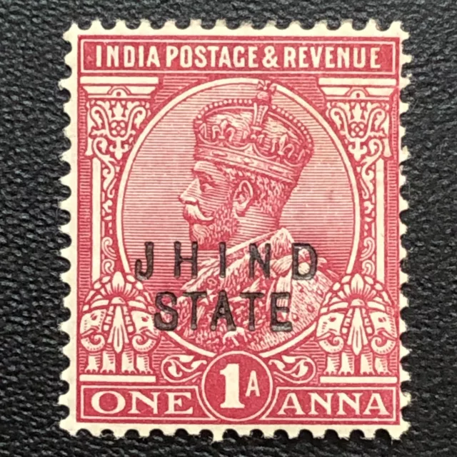 INDIA - JHIND STATE-1913 - 1 ANNA STAMP - KING GEORGE V - MINT - Sg IN JI 60