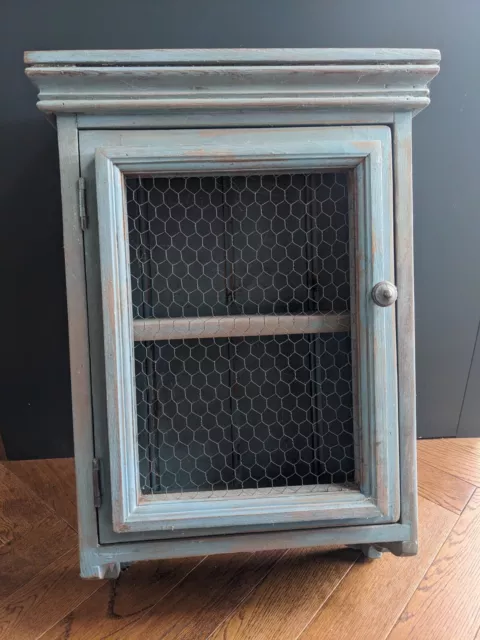 Antique Wall Cabinet Shabby Chic - Turquoise