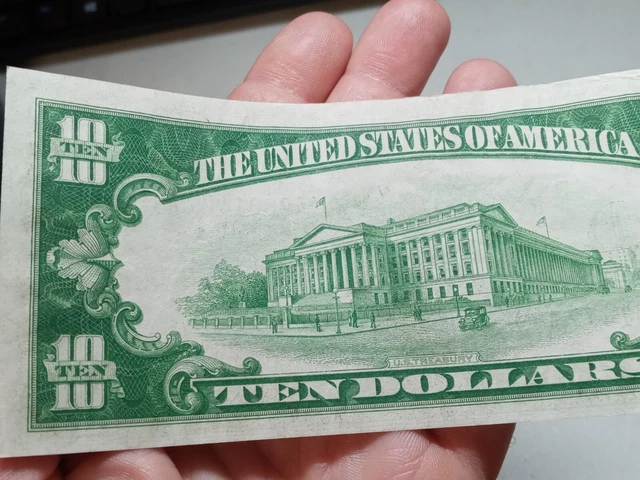 Nice 1934 $10 Ten Dollar Silver Certificate Note Blue Seal, A76 10