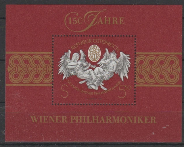 v341 Österreich/ Wiener Philharmoniker   MiNr  Block  11 **