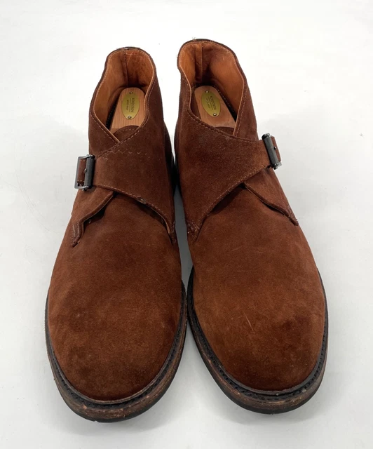 FRYE MEN'S 13 William Monk Chukka Boot Brown genuine Suede Strap ankle ...