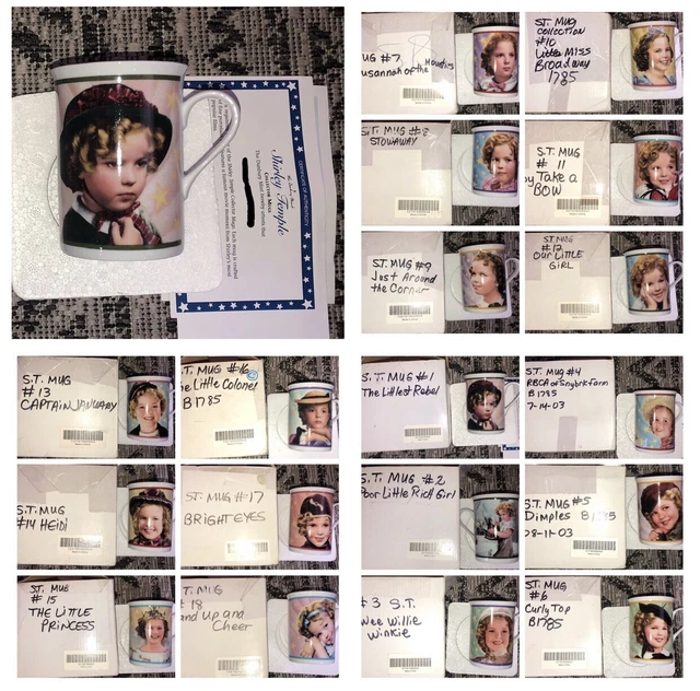 Vintage 2002 Danbury Mint Shirley Temple Collector full mug collection Brand New