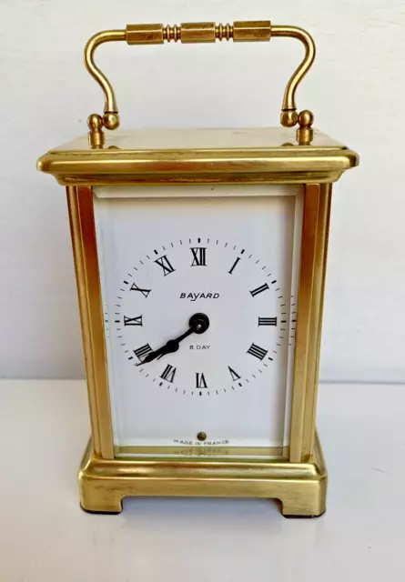 VINTAGE French  8 Day  CARRIAGE CLOCK BAYARD Duverdrey & Bloquel Good W/O