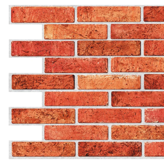 Paneles de pared 3D de ladrillo rojo, en varios paquetes