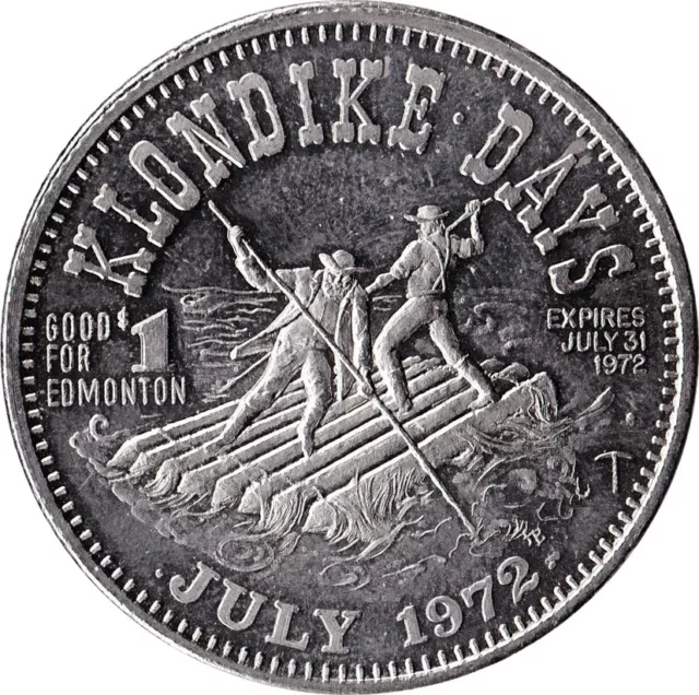 Canada Edmonton Alberta 1972 Klondike Dollar Coin Medal Token