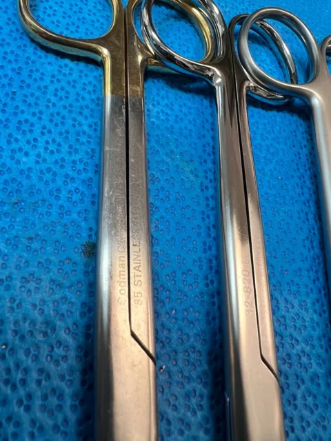 LOT OF 4 Mayo Curved Scissors Dental Surgical Dissecti; CODMAN, stainless (D727)