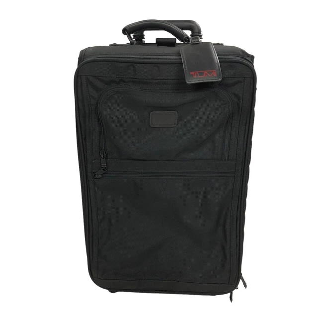 Tumi Alpha Upright Suitcase Luggage 2 Wheel Rolling 23-25.5 Inches Black USA