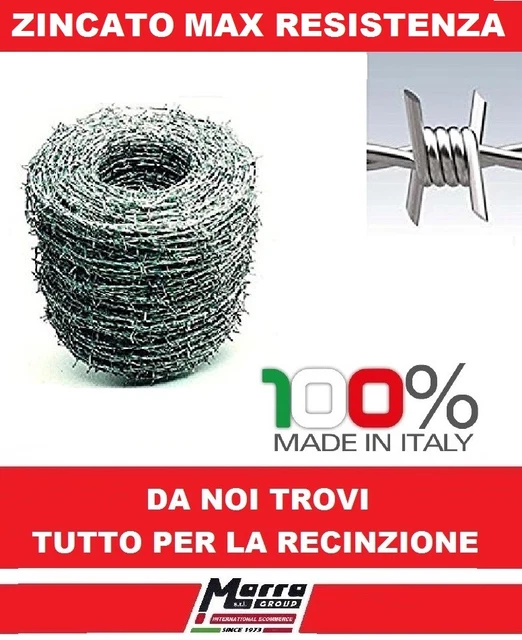 Filo Spinato Per Recinzione In Acciaio Zincato Per Recinzione E Sicurezza Giardino Lunghezza 60 M L 24044841 65296143 1