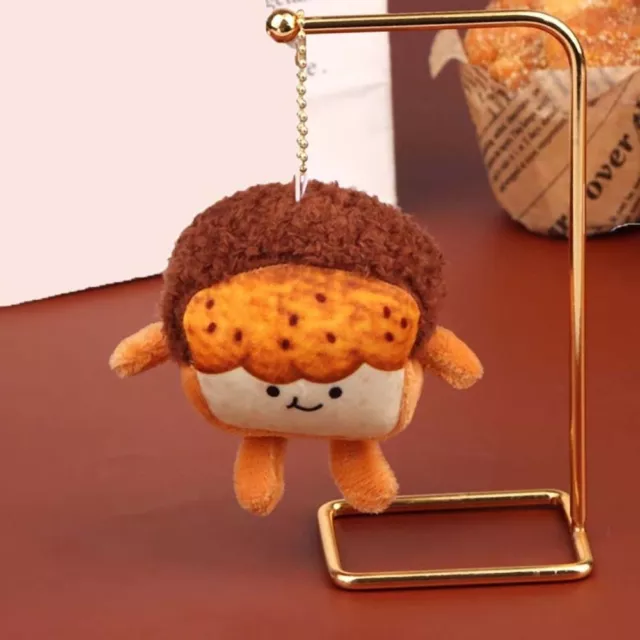 Soft Toast Bread Plush Toy Cartoon Plush KeyChain  Bag Hanging