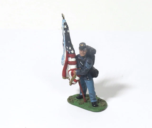 1998 Britains 16 Die-Cast Civil War Soldier With Flag 320 Ol