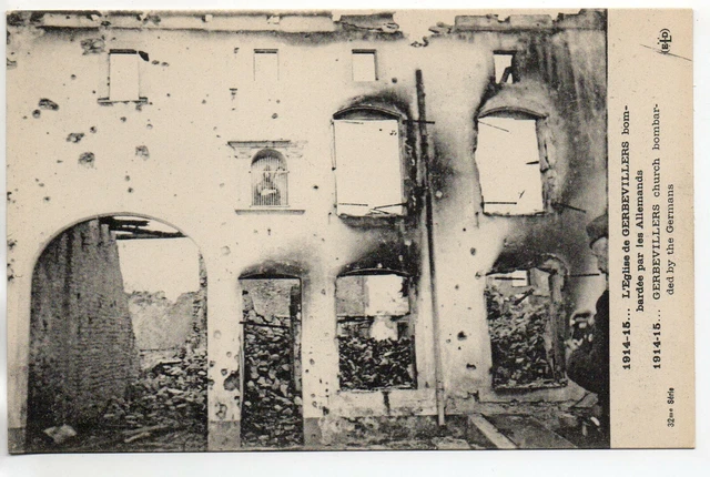 GERBEVILLER - Meurthe et Moselle - CPA 54 - l' église bombardée
