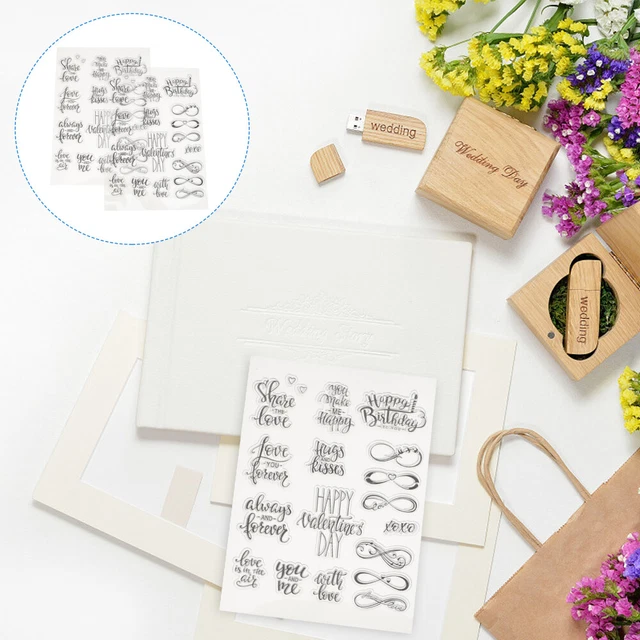 CLEAR VINTAGE SCRAPBOOKING Stamps for DIY Scrapbook Journal Planner £6. ...
