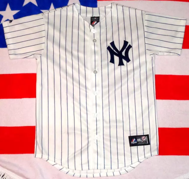 ⚾New York Yankees⚾Majestic⚾Boys Official MLB Baseball Jersey Shirt⚾Large⚾93⚾