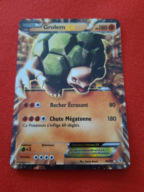Grolem Ex 46/83 Pv180 Reverse Holo Cards Pokemon Vf Fr Rare Tbe