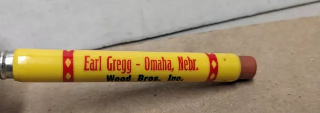 Vintage Wood Bros Inc Livestock Earl Gregg Omaha Nebraska NE Bullet Pencil