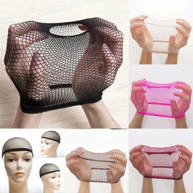 2pcs BREATHABLE STRETCHABLE ELASTIC MESH WIG CAP FISHNET CAP HAIR NET NUDE