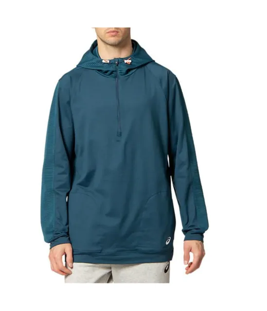 ASICS Mens Thermopolis Hoodie Sweatshirt, Blue, Medium