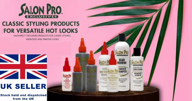 Salon Pro Hair Extension Bonding Glue or Remover Black or White - All Sizes UK